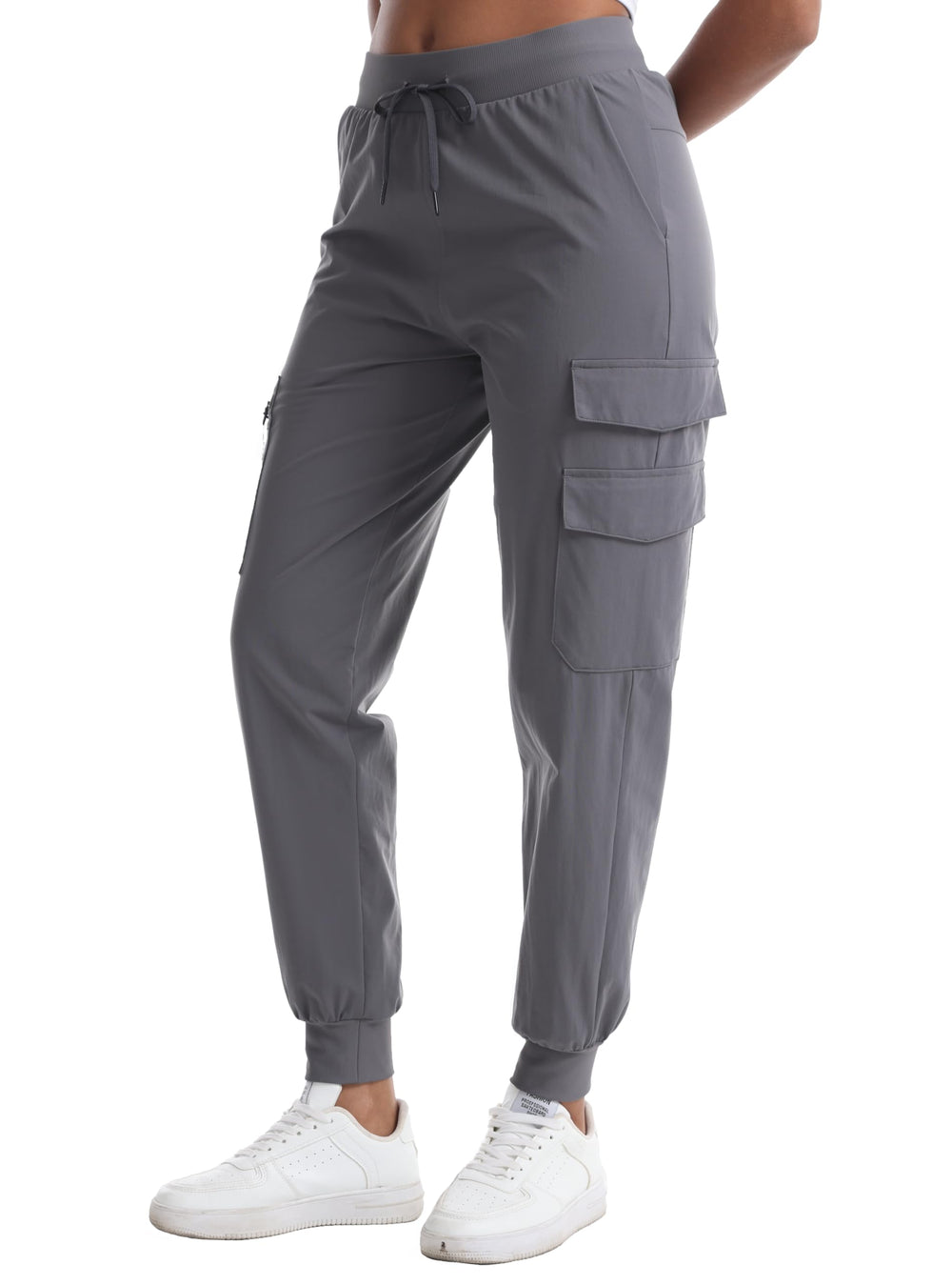 Zsenoxaxi women's cargo joggers front view highlight lightweight comfort for all-season wear