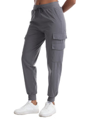 Zsenoxaxi women's cargo joggers front view highlight lightweight comfort for all-season wear