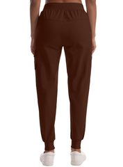 Zsenoxaxi coffee joggers worn by model, ready for travel and outdoor adventures