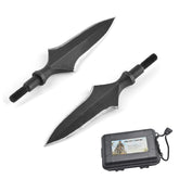 ZSHJGJR 200 grain broadheads close-up, solid metal tip for precise hunting performance.