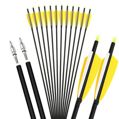 ZSHJGJR 30 inch archery arrow with carbon shaft for precise hunting shots.