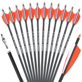 ZSHJGJR 30-inch carbon arrows orange pack for high-visibility target practice.