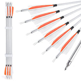 ZSHJGJR 31-inch aluminum arrows with 500 spine deliver steady flight for hunting and target practice.