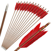 ZSHJGJR archery bamboo flu-flu arrows full-length 85cm ideal for target practice and birds hunting.