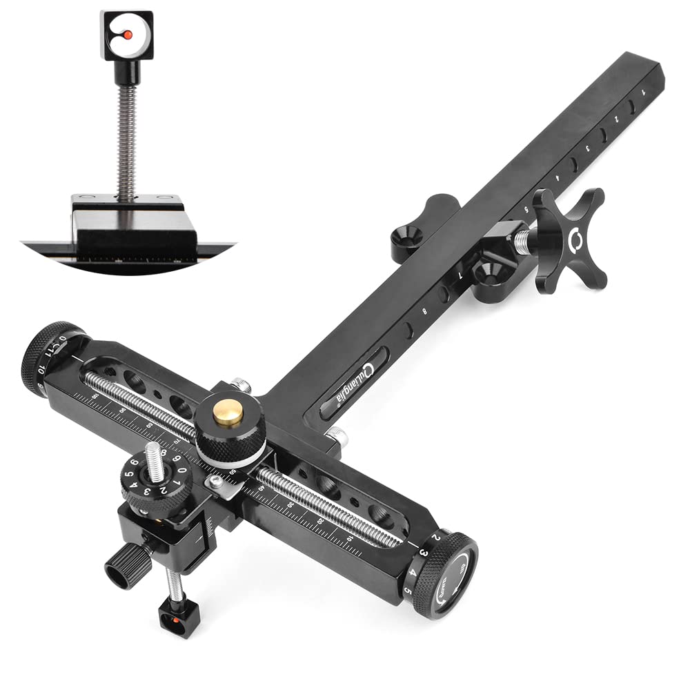 ZSHJGJR bow sight front view emphasizes lightweight aluminum body for stable aiming