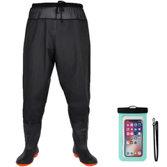 Front view of Zsrivk Fishing Waders with Boots