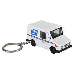 Zugar Land diecast pull-back mini postal truck keychain, durable and ready for daily use.