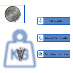 Lead pyramid sinkers for saltwater fishing