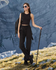 Zylioo tall pants elastic waist drawstring for personalized fit during adventures.