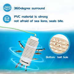 Wrap-around holes around perimeter and bottom (0.5 inch diameter)