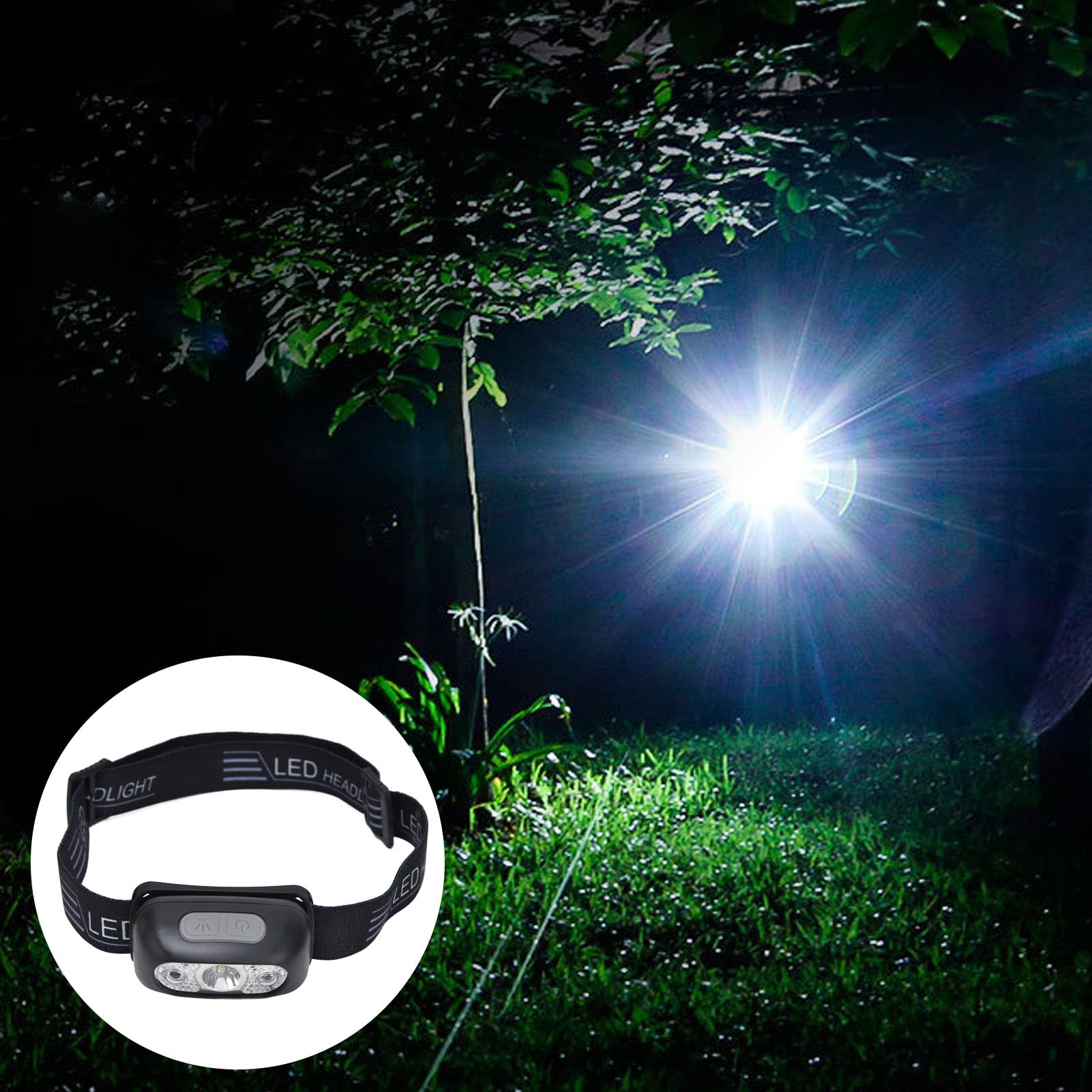 01 02 015 Headlamp for night runs with clear visibility.