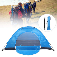 01 Camping Tent blue round-door design enables easy access in any conditions.