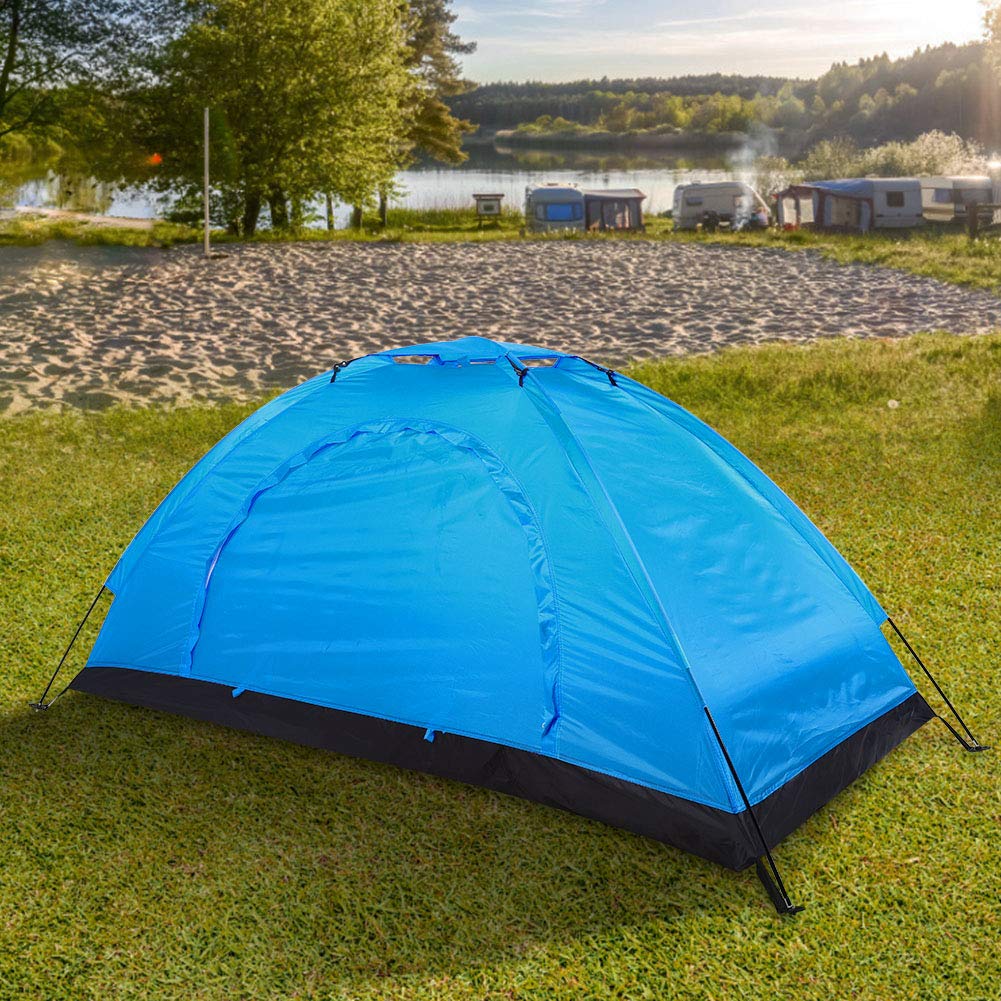 01 Camping Tent orange pack-ready shows ultralight shelter for hikers.