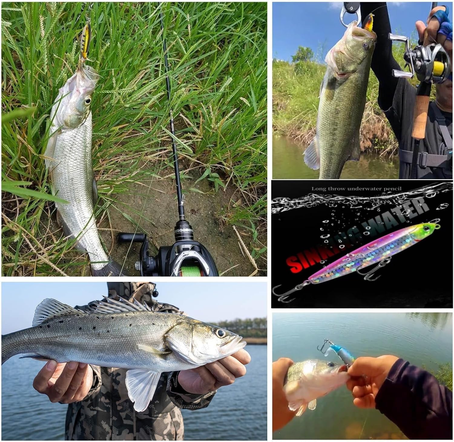 Lure set designed for both freshwater and saltwater fishing