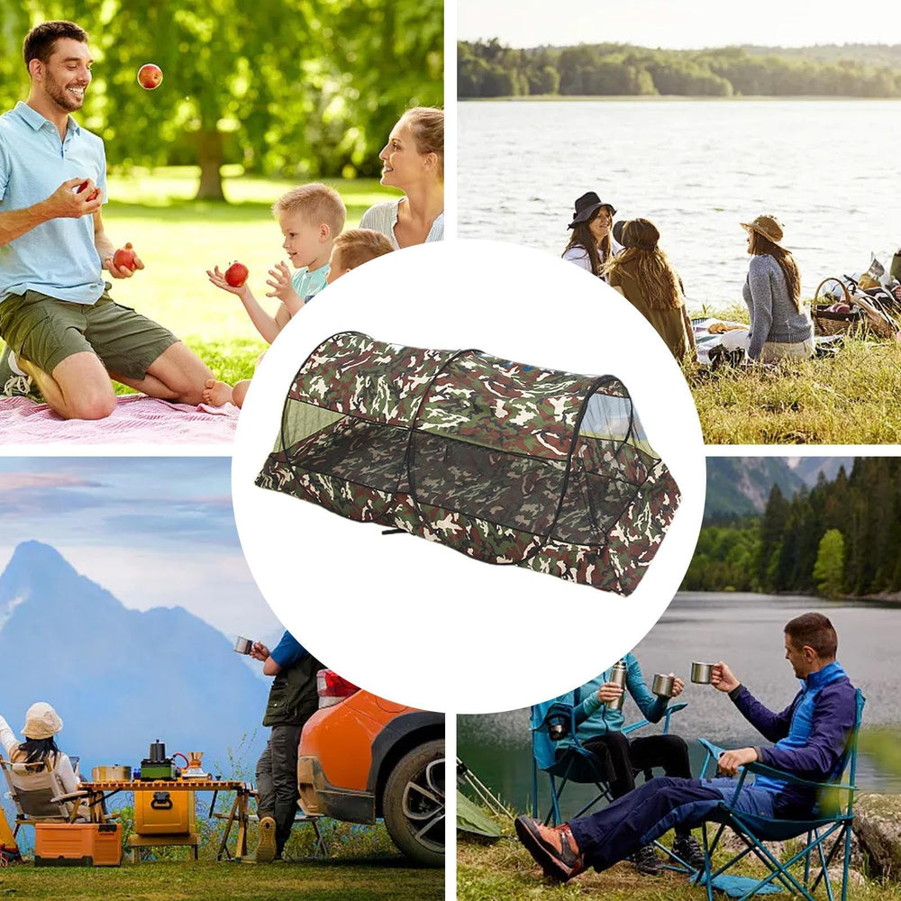 1/4 Pop Up Mesh Tent with carry bag for easy transport