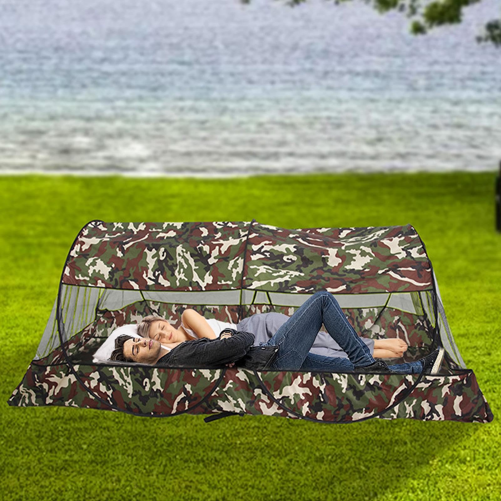 1/4 Pop Up Mesh Tent size L fits snug for one