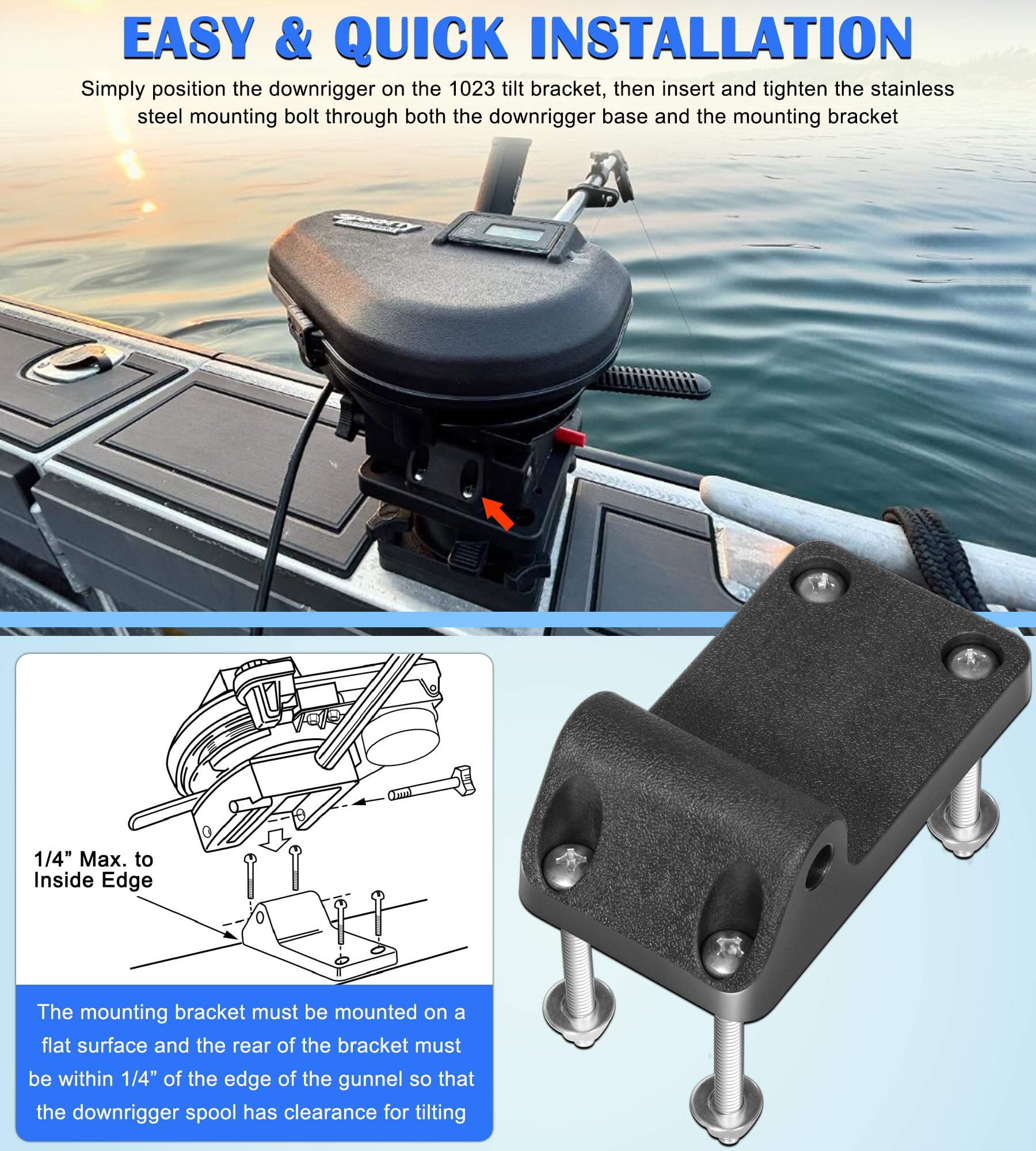 1023 bracket compatible with Scotty 1080-1116 models