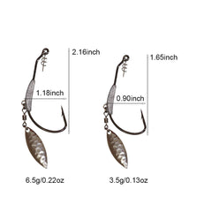 Close-up of twist lock mechanism on weighted fishing hook