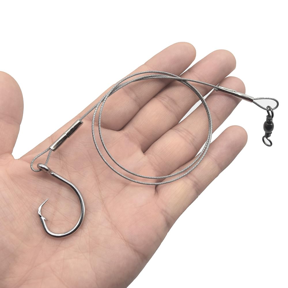 Deep sea fishing rig setup for toothy fish like shark and tuna