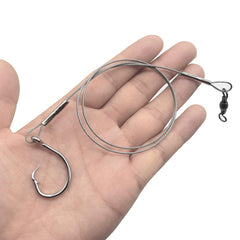 Deep sea fishing rig setup for toothy fish like shark and tuna