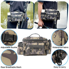 Inside view showing tackle bag and compartments