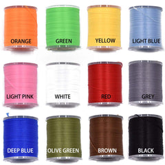 12-color 200 denier fly tying thread on spools, 50m each