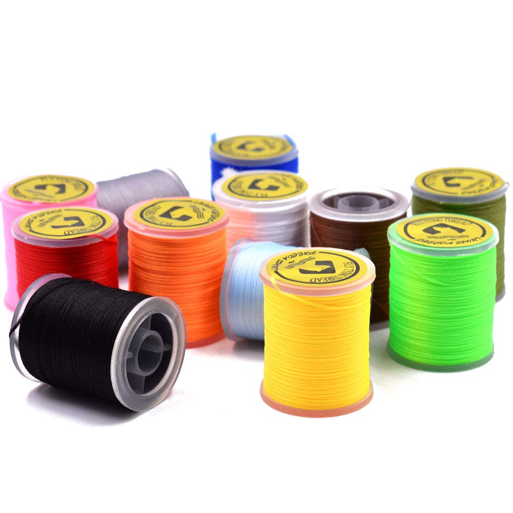 Elastic fly tying thread suitable for dry and wet flies, compatible with bobbin holders