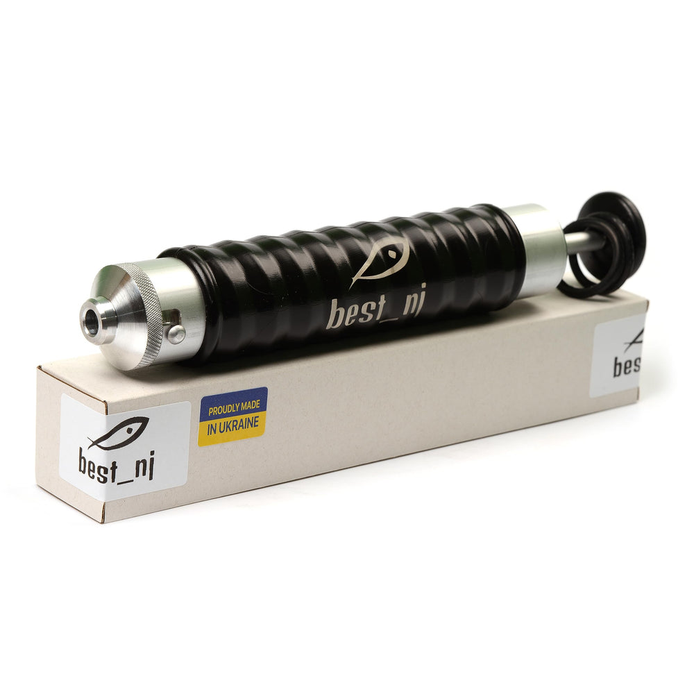 120 ml aluminum injector with locking nozzle