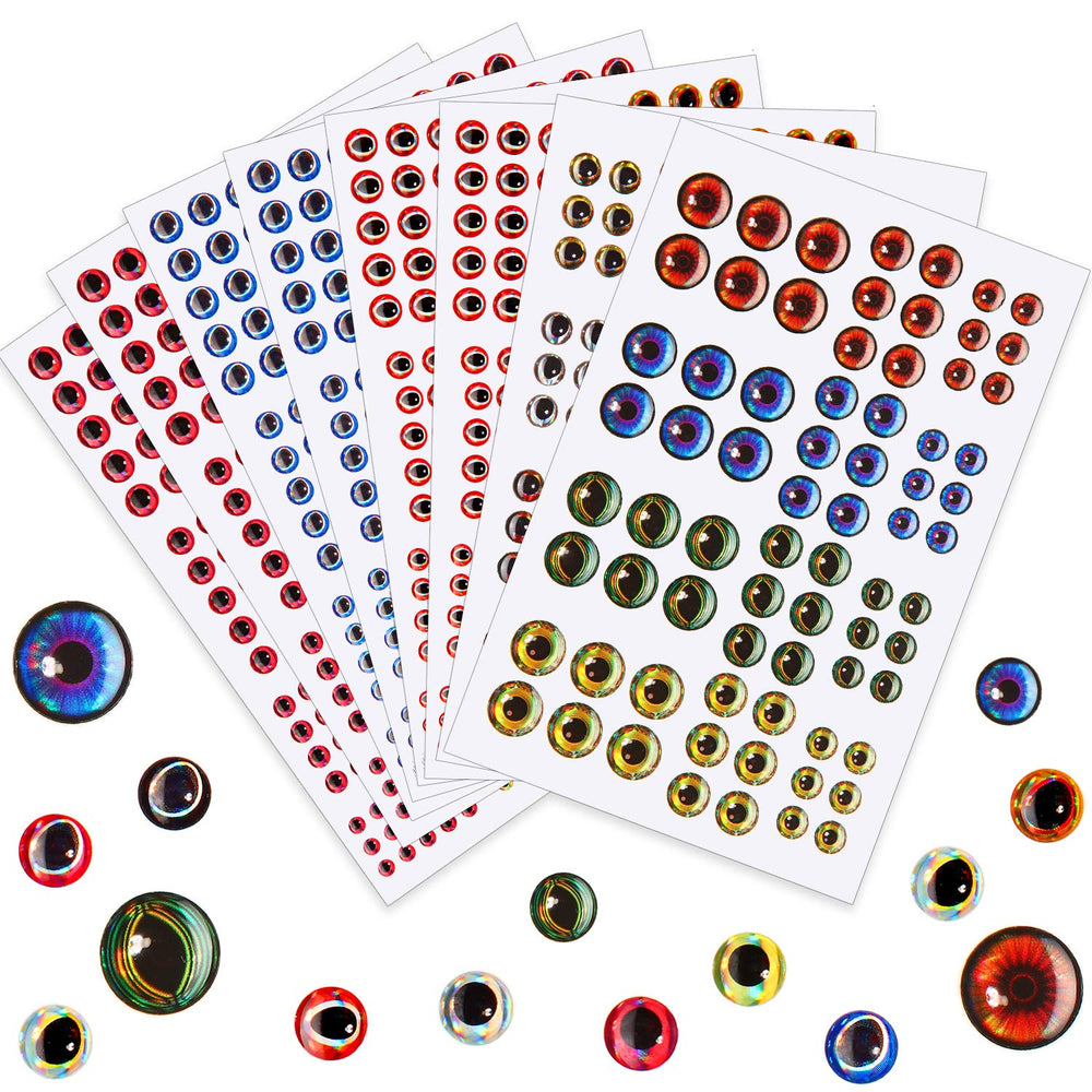 Oval 3D/4D fishing eyes in 3 mm size