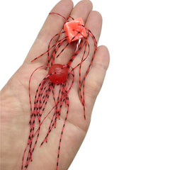 12-piece lure kit showing square and round body shapes with multistrand silicone skirts