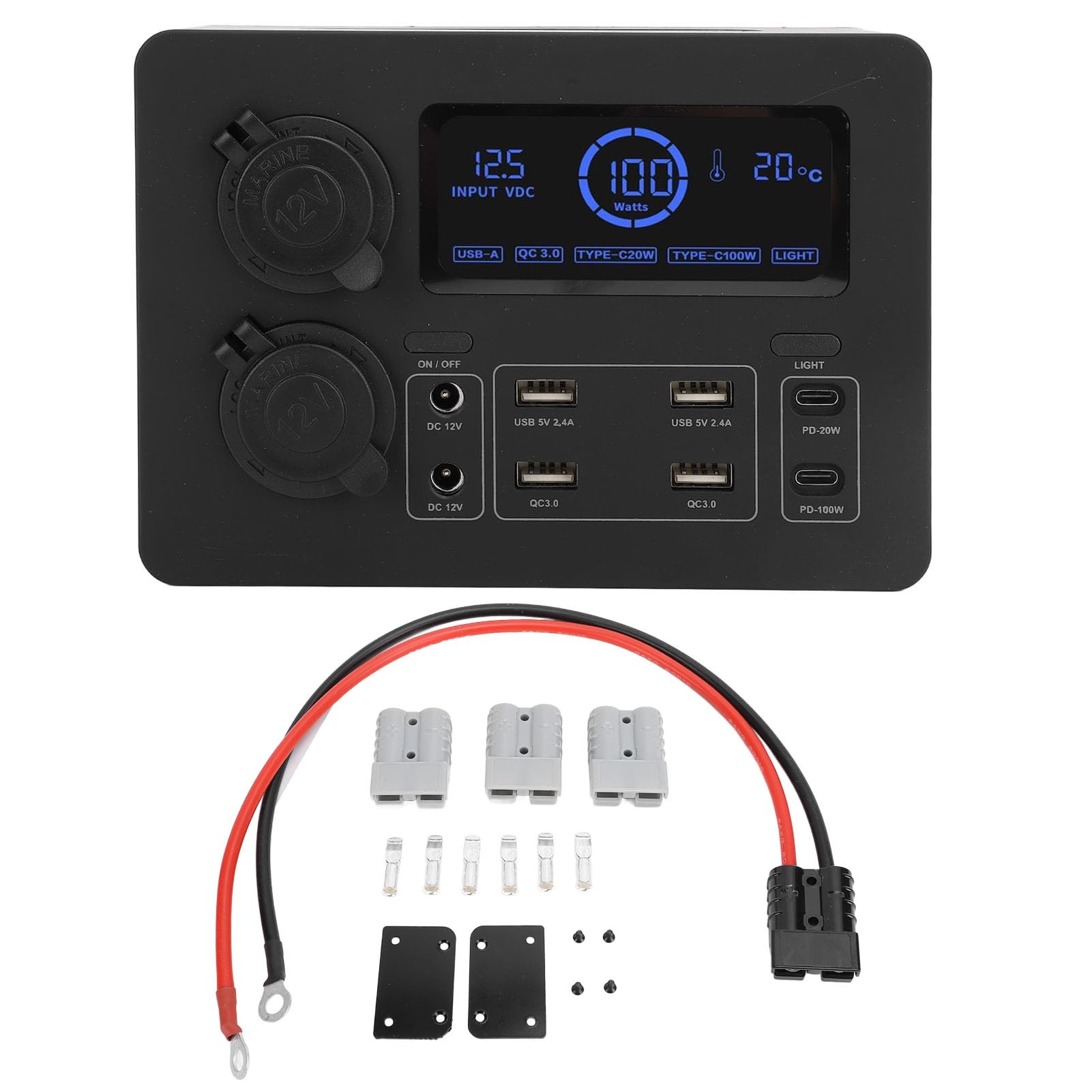 12V Mini Power Box front view for outdoor use