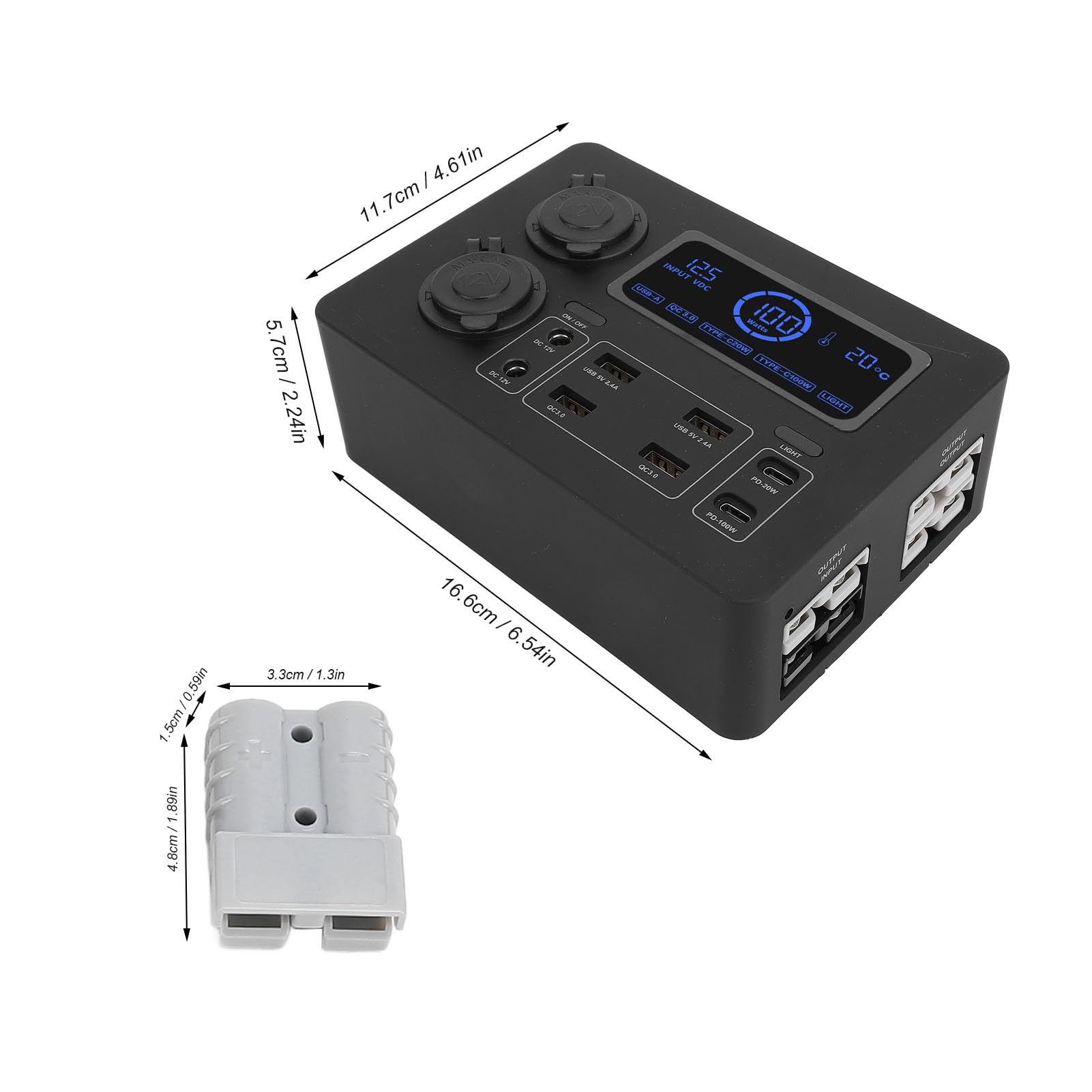 12V Mini Power Box outdoor usage for camping boating and fishing
