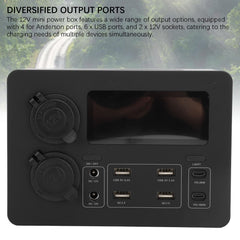 12V Mini Power Box USB ports enable quick charging on adventures