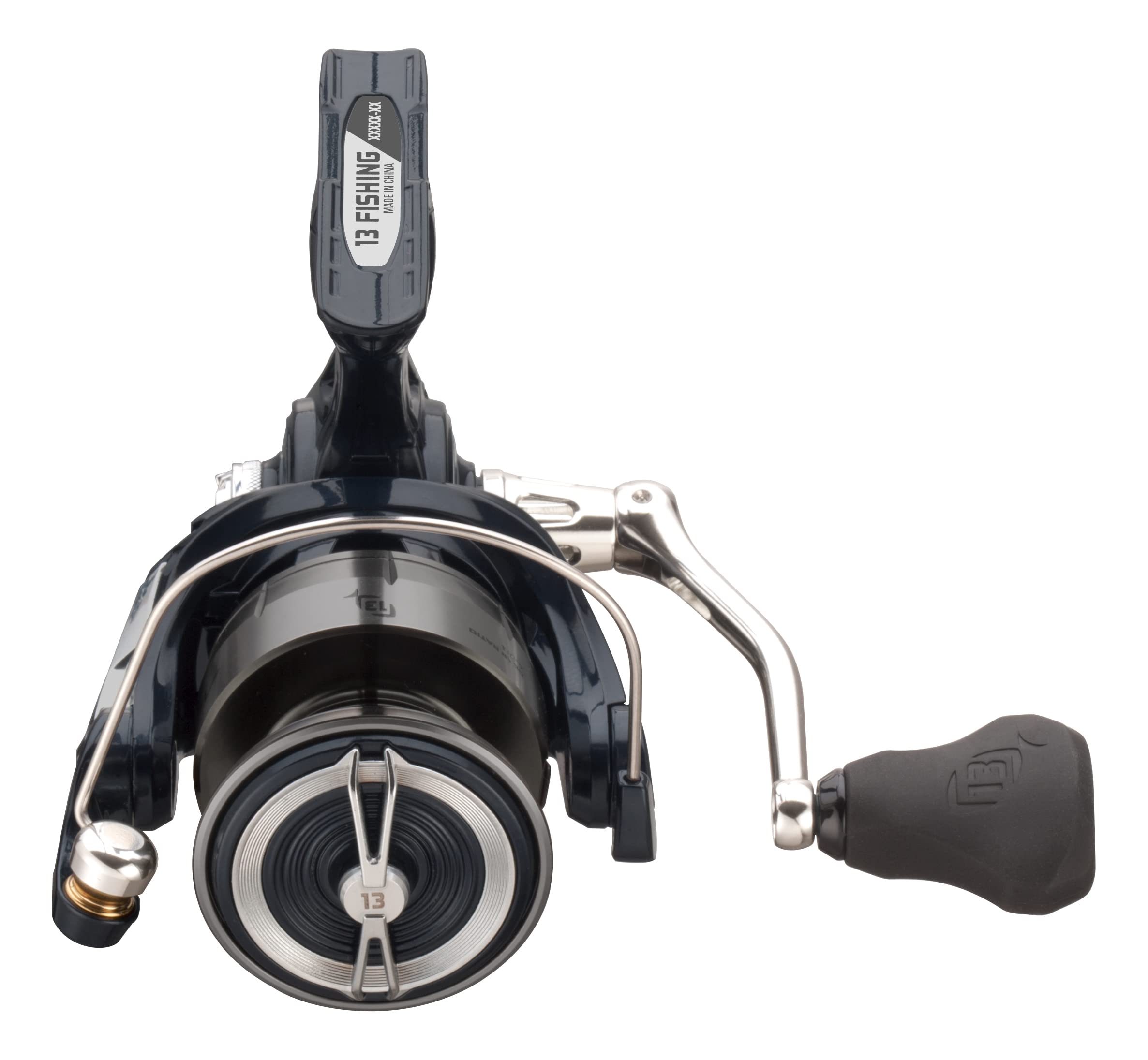 13 FISHING Aerios drive gears closeup showcases Ultimate Cut CNC aluminum gear.