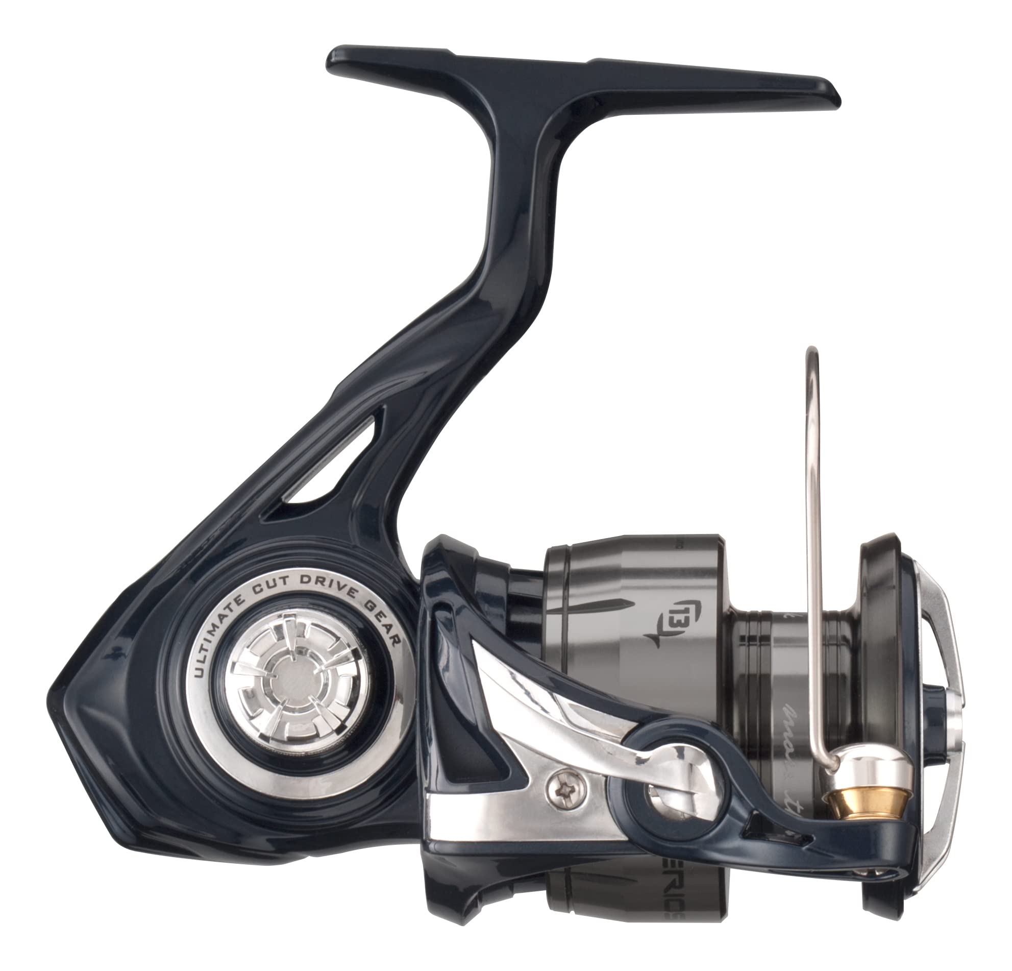 13 FISHING Aerios glide oscillation system closeup highlights sealed rotor efficiency.