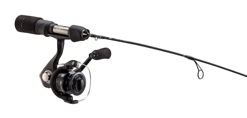 13 Fishing Blackout Ice Combo 24UL Contoured EVA handle for comfortable all-day grip on the ice.