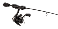 13 Fishing Blackout Ice Combo rod spool detail showing lightweight graphite body.