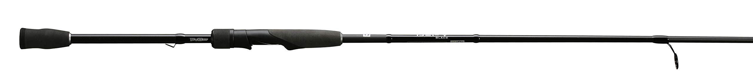 13 FISHING Defy Black 6'7\" spinning rod tip close-up for sensitive lure presentation.