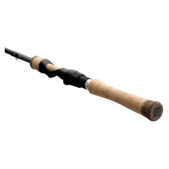 13 FISHING Defy Silver 6'6" L rod blank detail highlighting Japanese 24 Ton HTC.