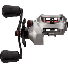 Origin F1 baitcast reel back view shows Beetle Wing side plate for rapid access.