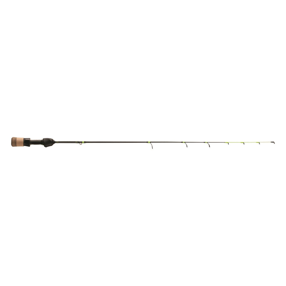 13 FISHING Tickle Stick Gen 3 with flat-tip blank boosts strike sensitivity on ice.