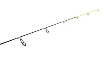 13 FISHING Wicked Pro ice rod 32QT hi-vis tip aids quick strike visibility in dim light