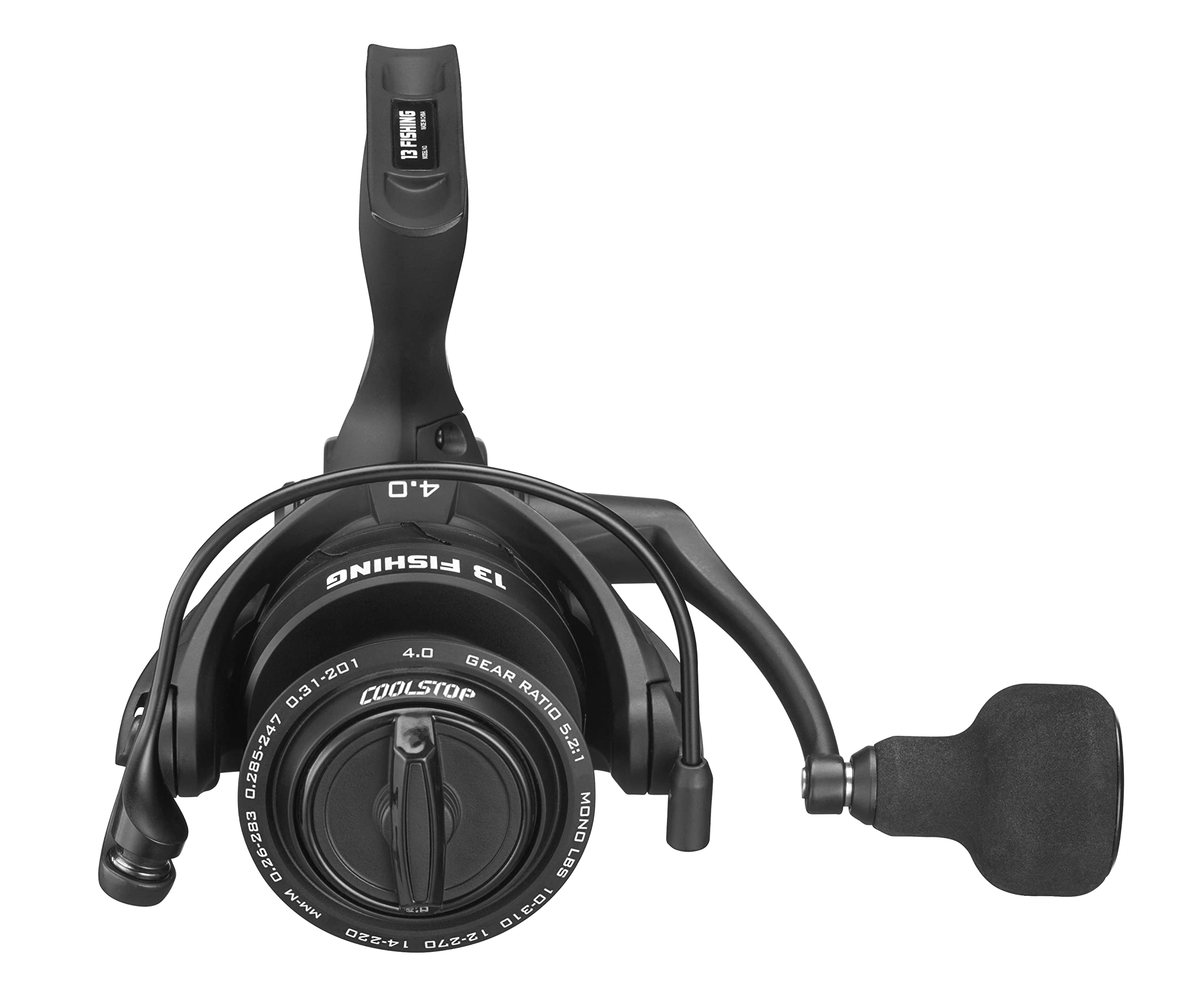 Close-up of 13 Fishing AL13 CoolStop drag showing smooth stopping power for fighting fish.