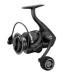 13 Fishing AL13 spinning reel front view highlights rugged all-aluminum construction for saltwater use.