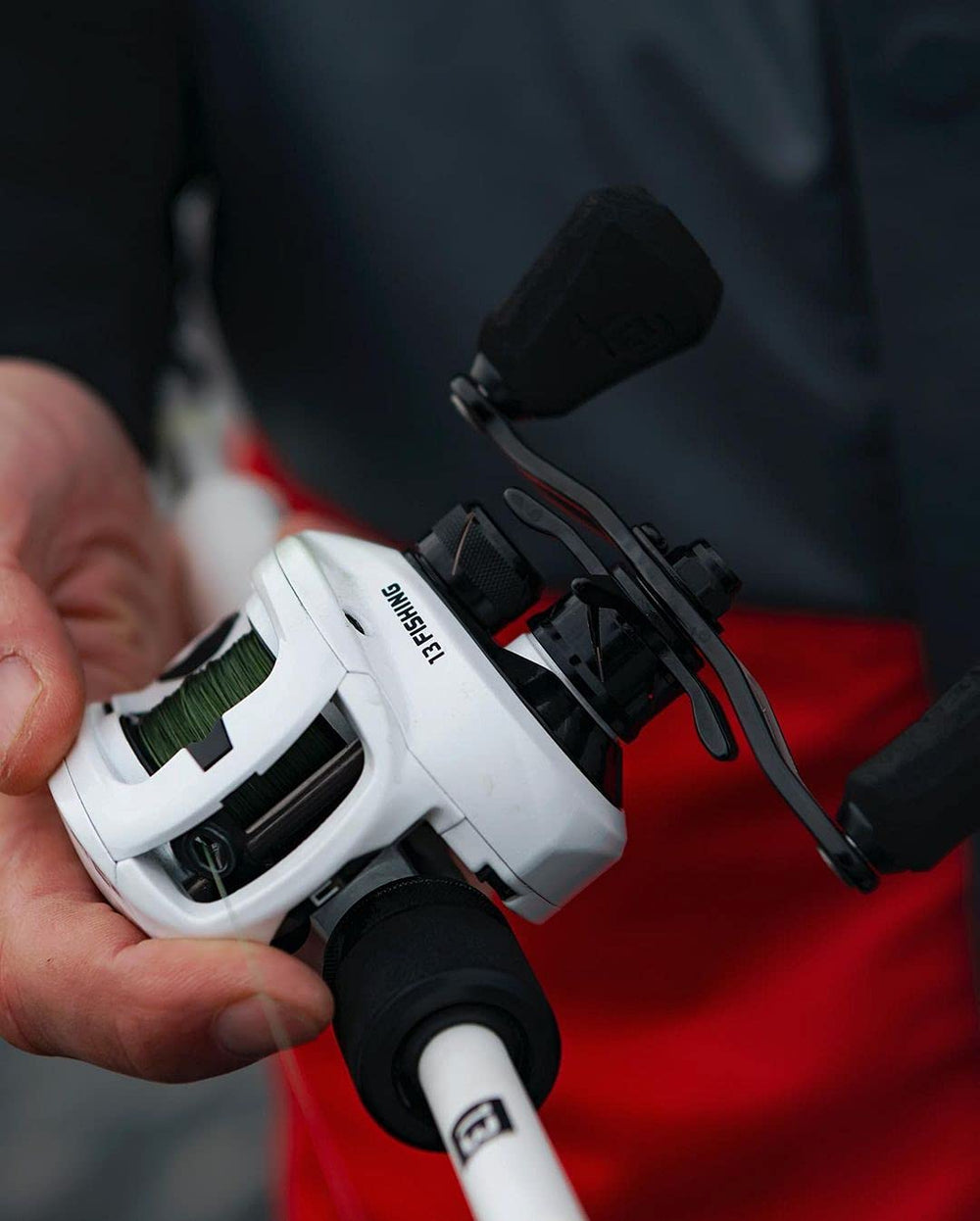 13 FISHING Concept C2 handle area shows ergonomic grip for comfortable retrieval.