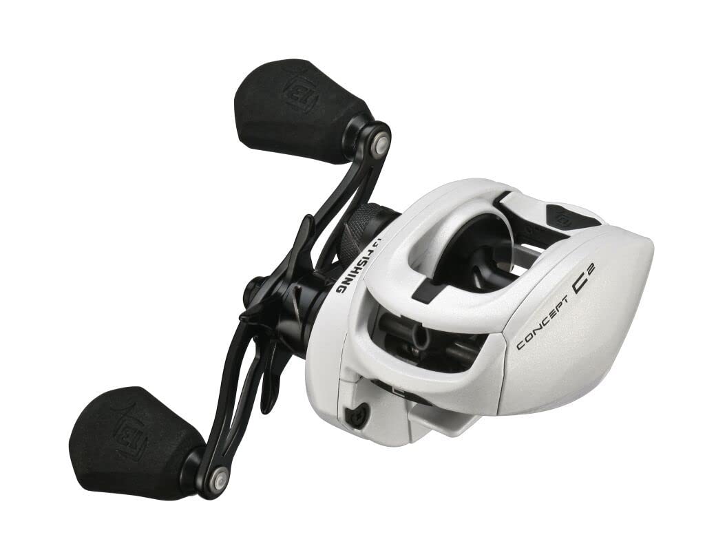 13 FISHING Concept C2 front view highlights ultra-light frame for all-day casting