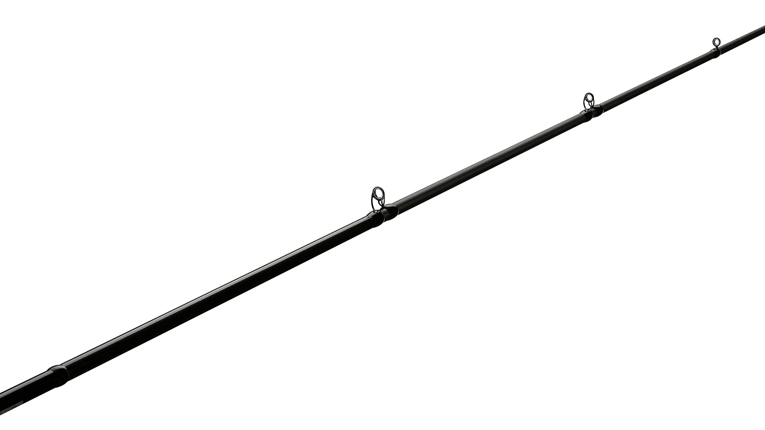 In-action shot shows power and balance of the Defy Black 7'4 crankbait rod.