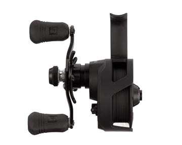 Descent Gen 2 inline ice reel drag star adjustment for fine-tuned tension.