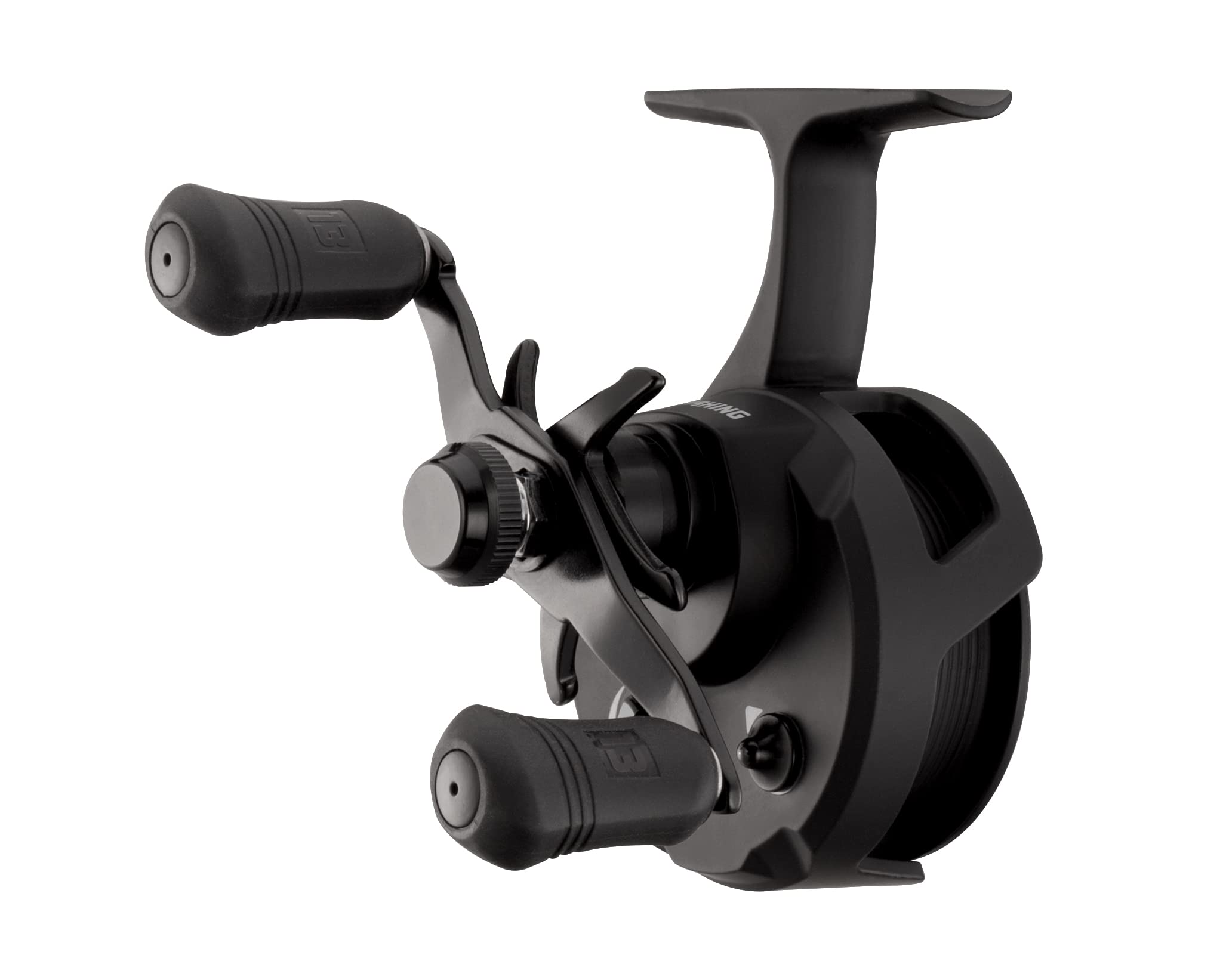 Descent Gen 2 inline ice reel line window for monitoring line length.