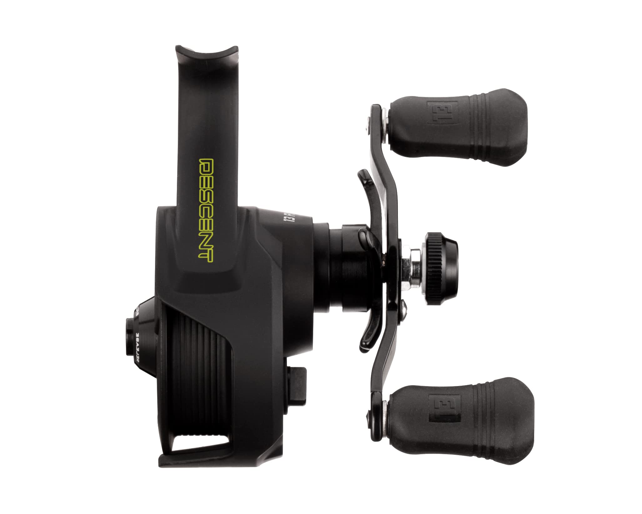 Descent Gen 2 inline ice reel with one-year warranty card for peace of mind.